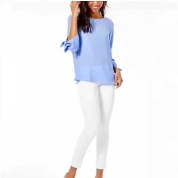 Lily Pulitzer Langston Top Periwinkle XL - Picture 9 of 11